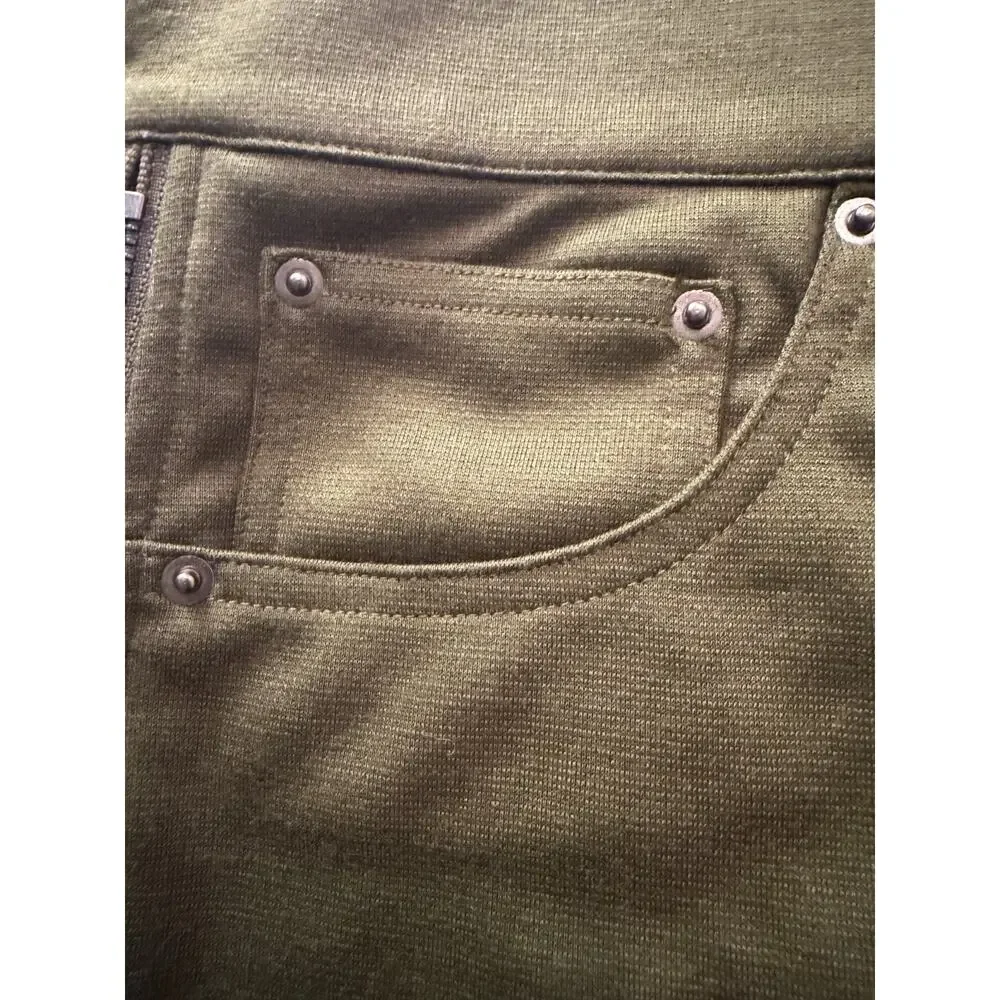 NEW Andrew Christian mens F.A.G. Capsule Zipper Shorts Color Olive Green Size 34
